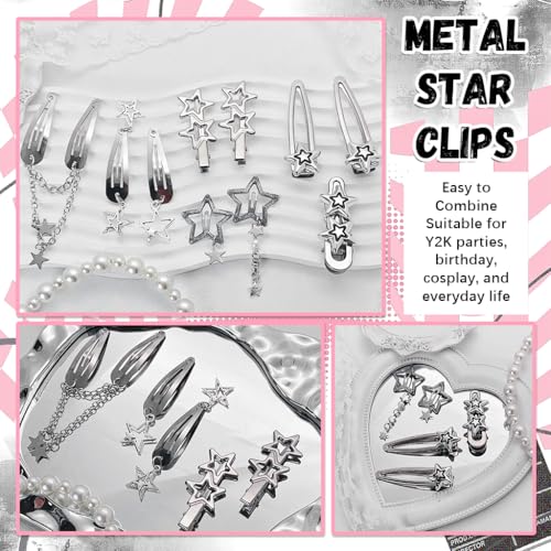 MAYCREATE® 30PCS Hair Clips for Girls Women Y2K Accessories Cute Metal Star Pins Fashion Style Barrettes Gifts Korean Stylish Punk MAYCREATE® 30PCS Hair Clips for Girls Women Y2K Accessories Cute Metal Star Pins Fashion Style Barrettes Gifts Korean Stylish Punk